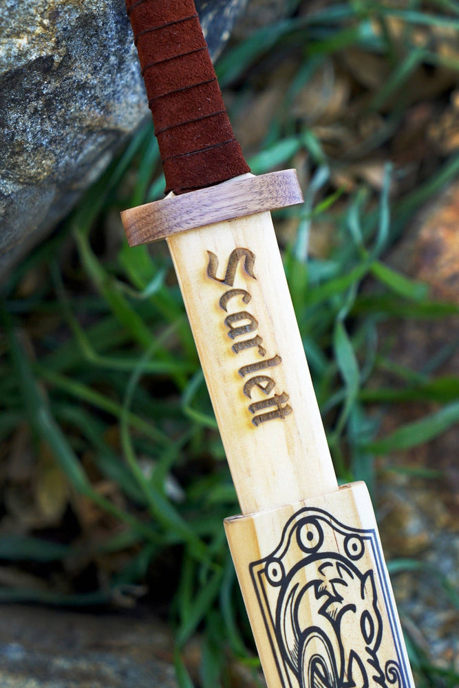 Mini Wooden Viking Sword - Dark Stain