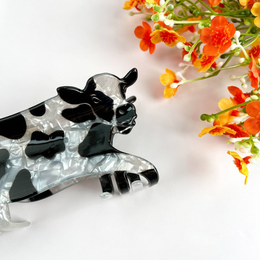 Hair Clip - Cow
