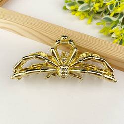Metal Hair Clip - Black Spider