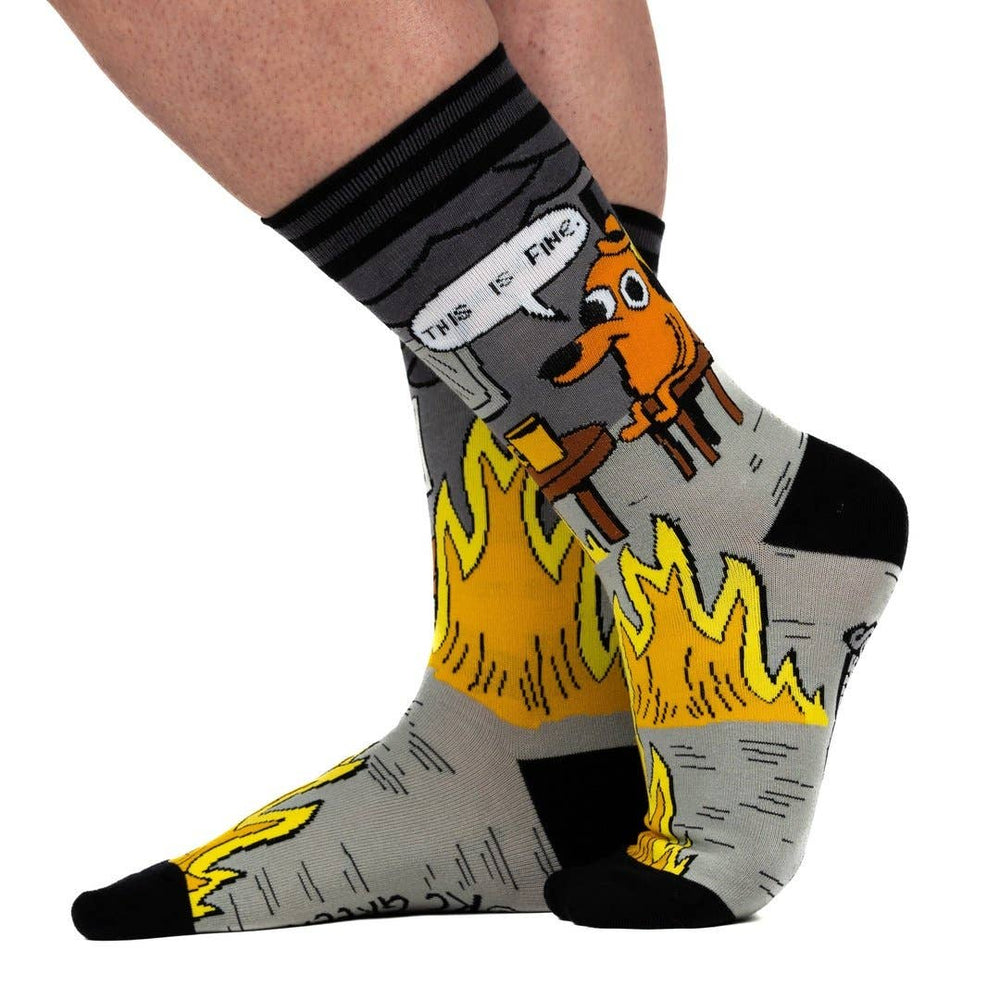 Crew Socks - This is Fine (Noir Edition)
