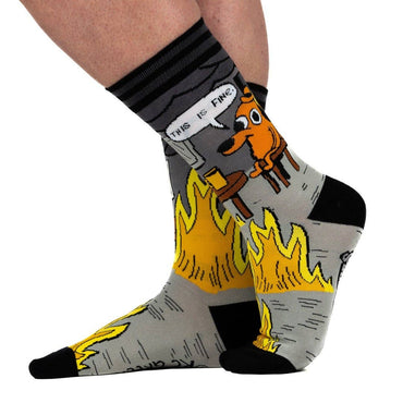 Crew Socks - This is Fine (Noir Edition)