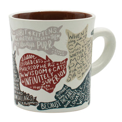 Ceramic Mug - Literature Cat Quotes