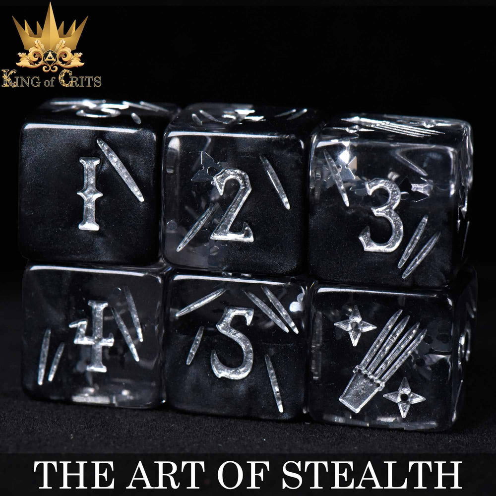 King of Crits Dice Set - The Art of Stealth (11-Piece)