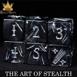 King of Crits Dice Set - The Art of Stealth (11-Piece)