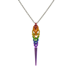 Pridemaille Spike Pendant - LGBTQ Rainbow