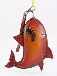 Leather Wristlet - Shark