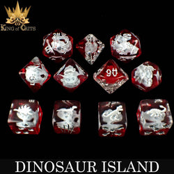 King of Crits Dice Set - Dinosaur Island (11-Piece)