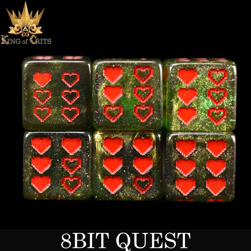 King of Crits Dice Set - 8BIT Quest (11-Piece)