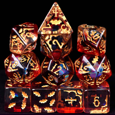King of Crits Dice Set - Blood Bats & Beyond (11-Piece)