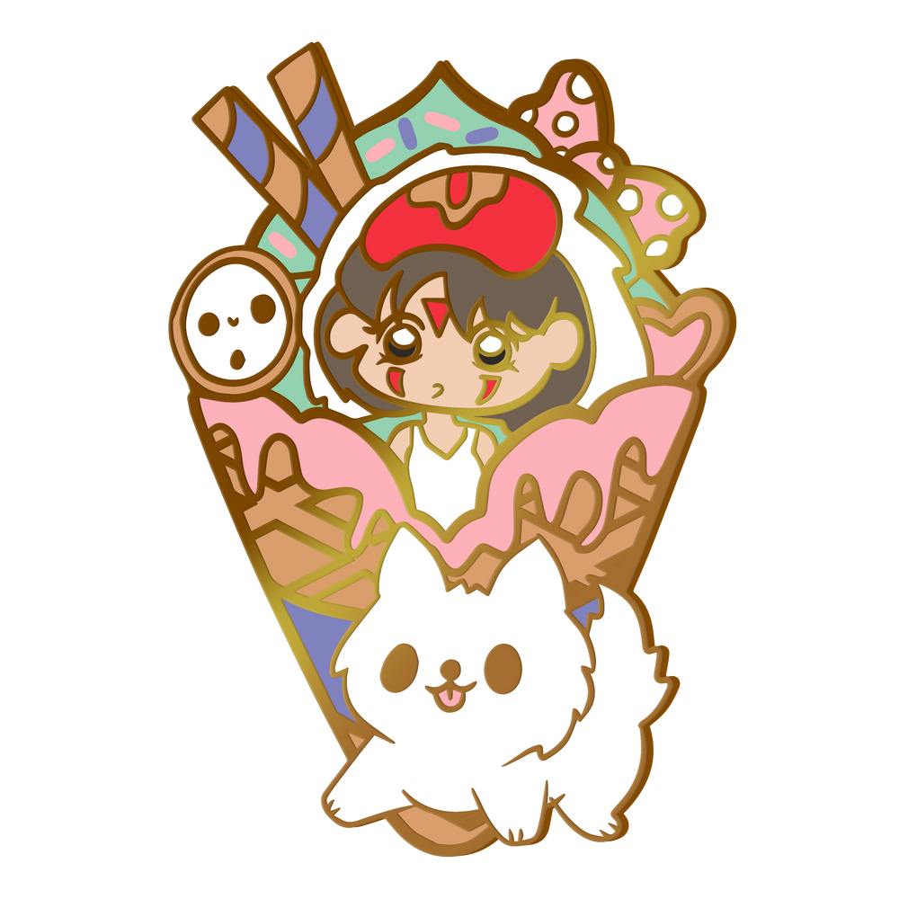 Studio Ghibli Princess Monoke Ice Cream Enamel Pin