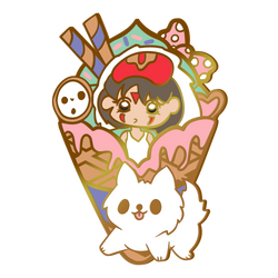 Studio Ghibli Princess Monoke Ice Cream Enamel Pin