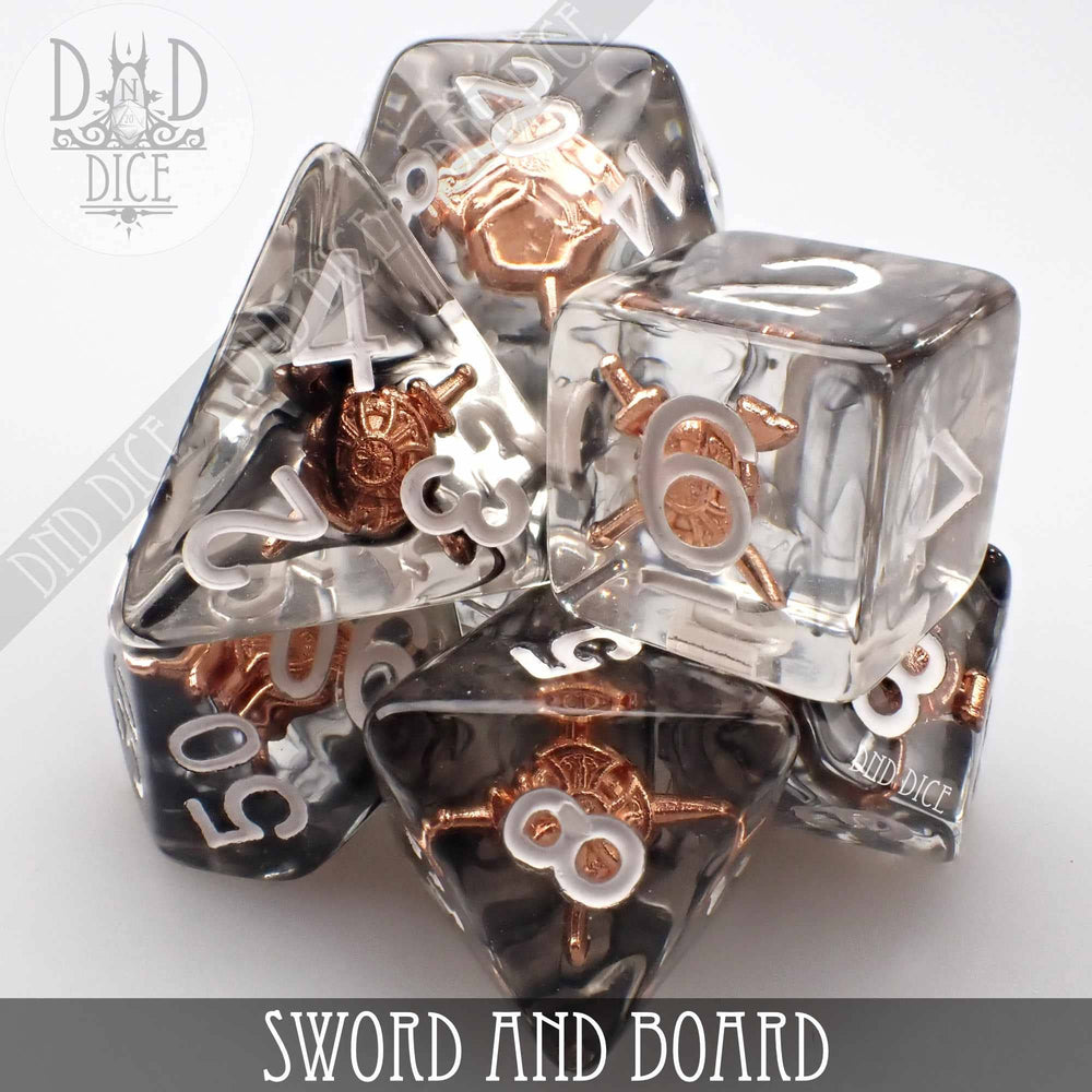 RPG Dice Set - Sword and Board