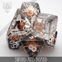 RPG Dice Set - Sword and Board