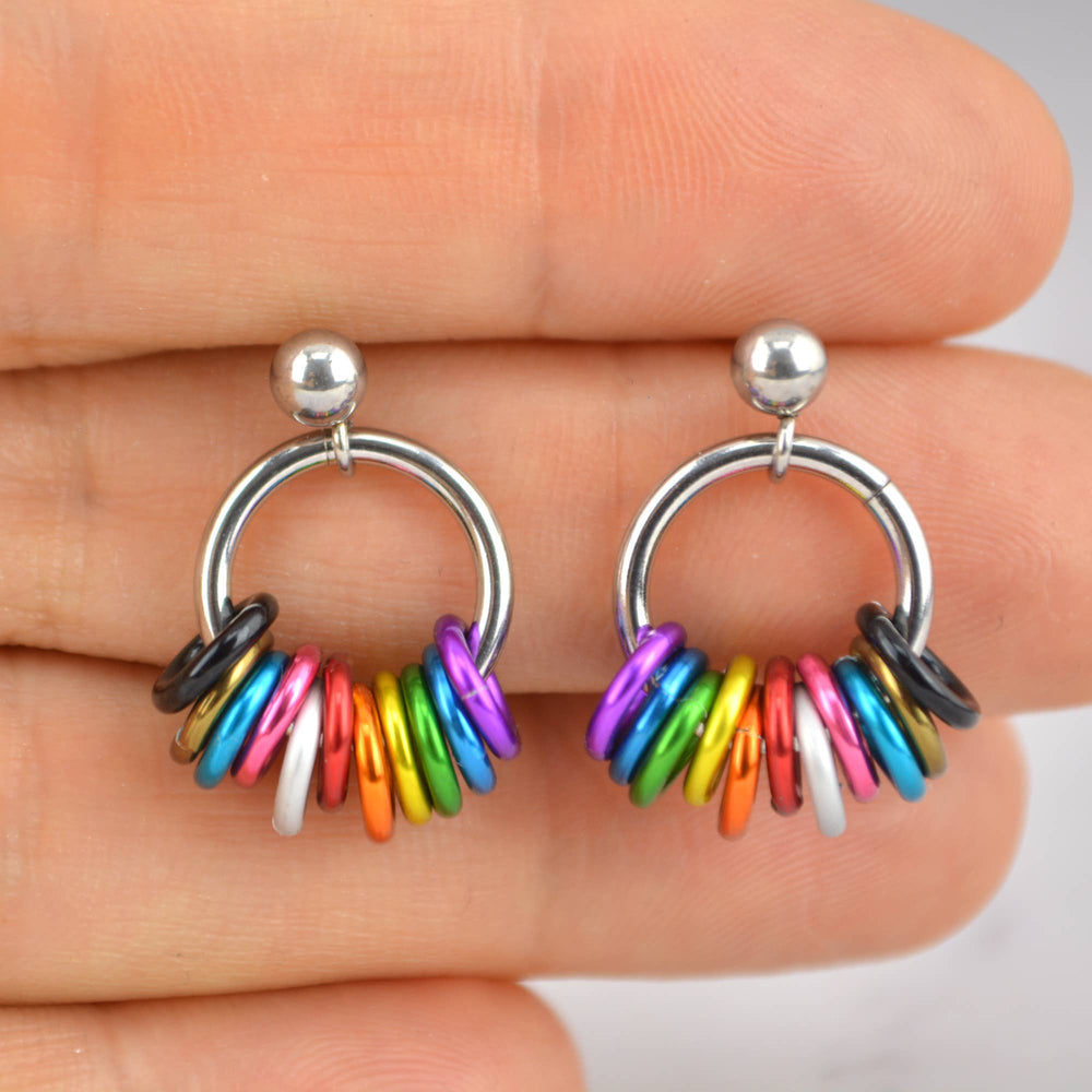 Pridemaille Tiny Hoop Earring - LGBTQ Progress