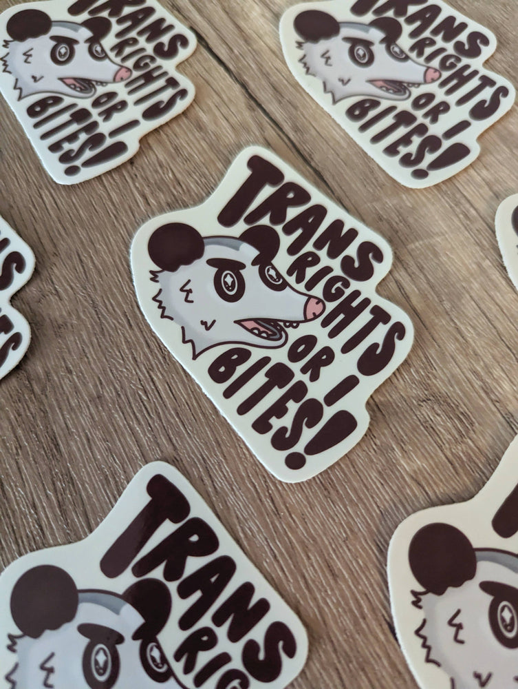 Vinyl Sticker - Possum Trans Rights or I Bites