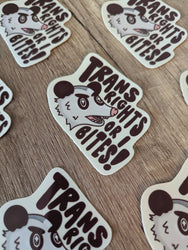 Vinyl Sticker - Possum Trans Rights or I Bites