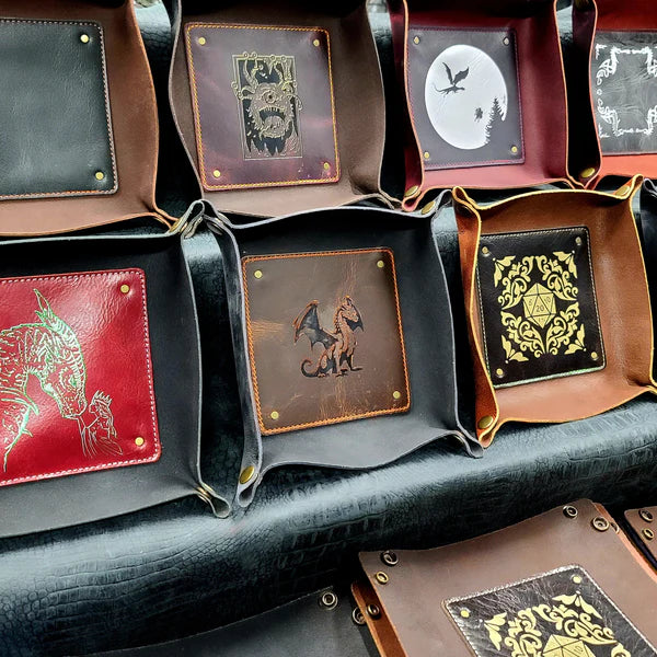 Grimbeard Leather: Leather Dice Rolling Tray