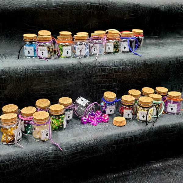 Dice Set - Potion of Healing w/ Glass Vial