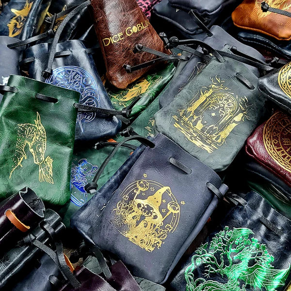 Grimbeard Leather: Leather Dice Bag - Small