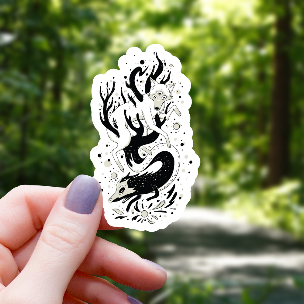 Vinyl Sticker - Three Eyed Wolf Celestial
