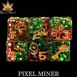 King of Crits Dice Set - Pixel Miner (11-Piece)