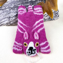 Animal Rug Coaster - Striped Cat