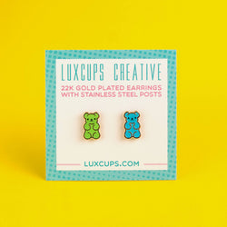Enamel Earrings - Gummy Bear