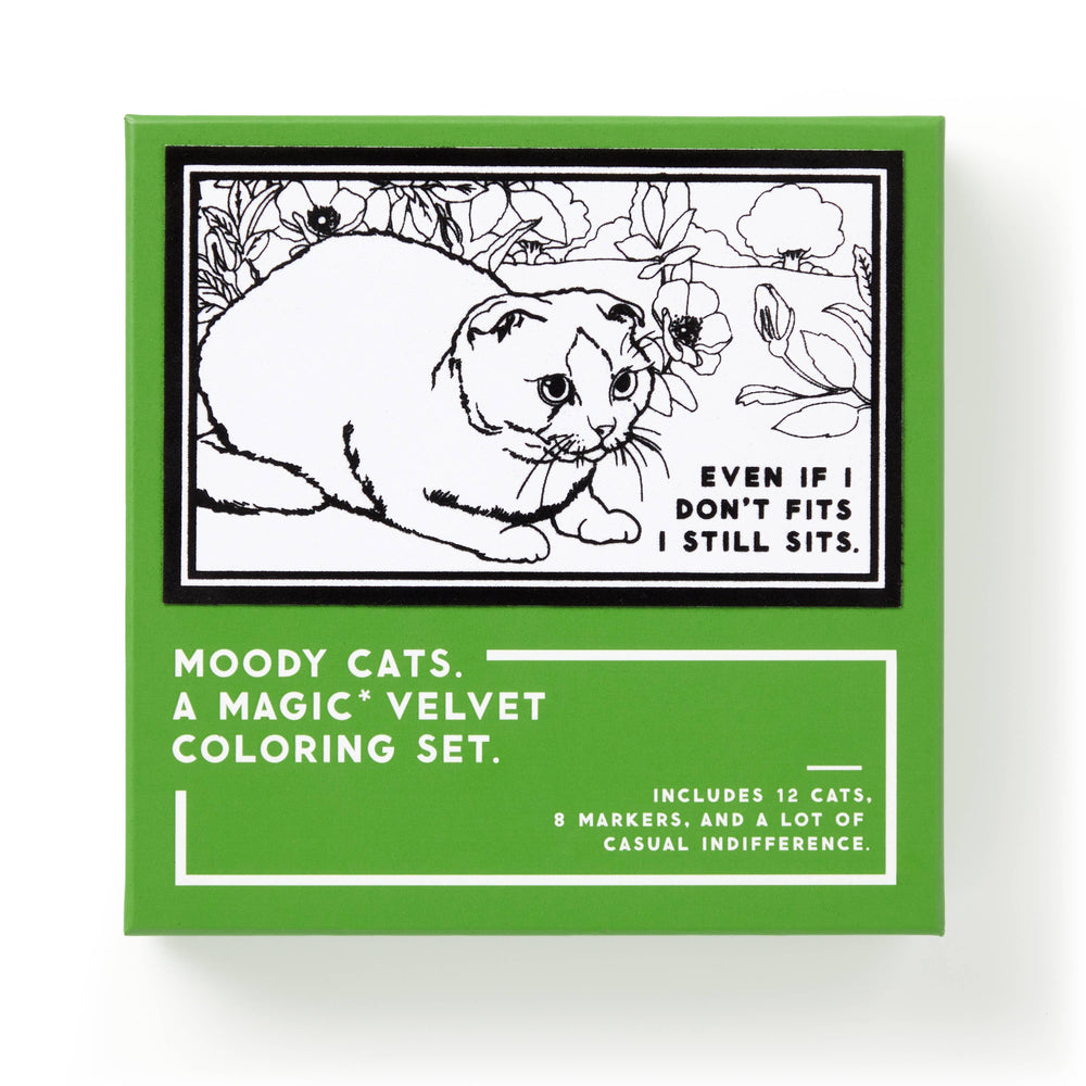 Magic Velvet Coloring Set - Moody Cats