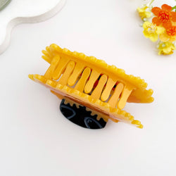Hair Clip - Fuzzy Orange Monster