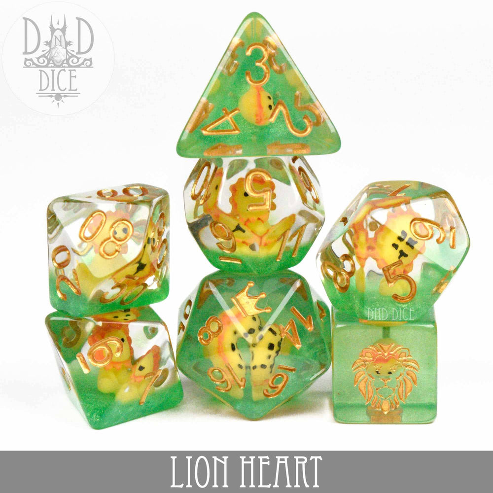 RPG Dice Set - Lion Heart