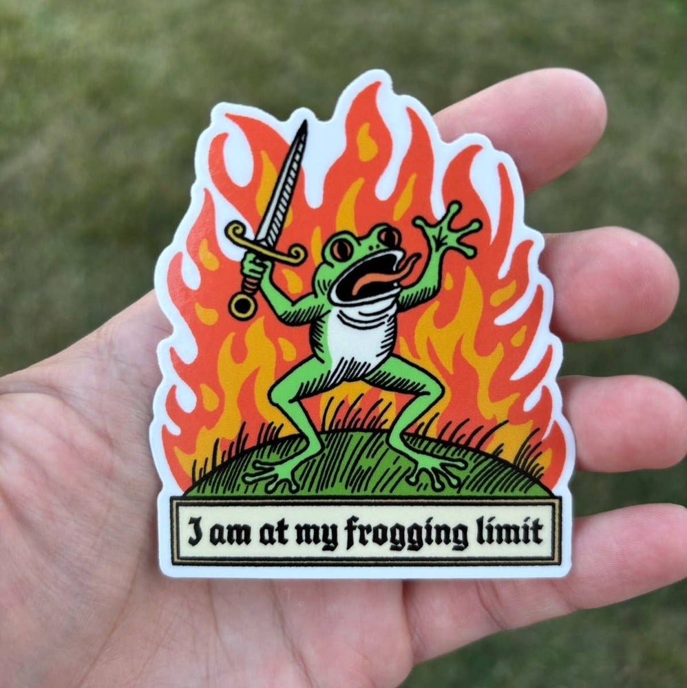 Vinyl Sticker - I Am At My Frogging Limit