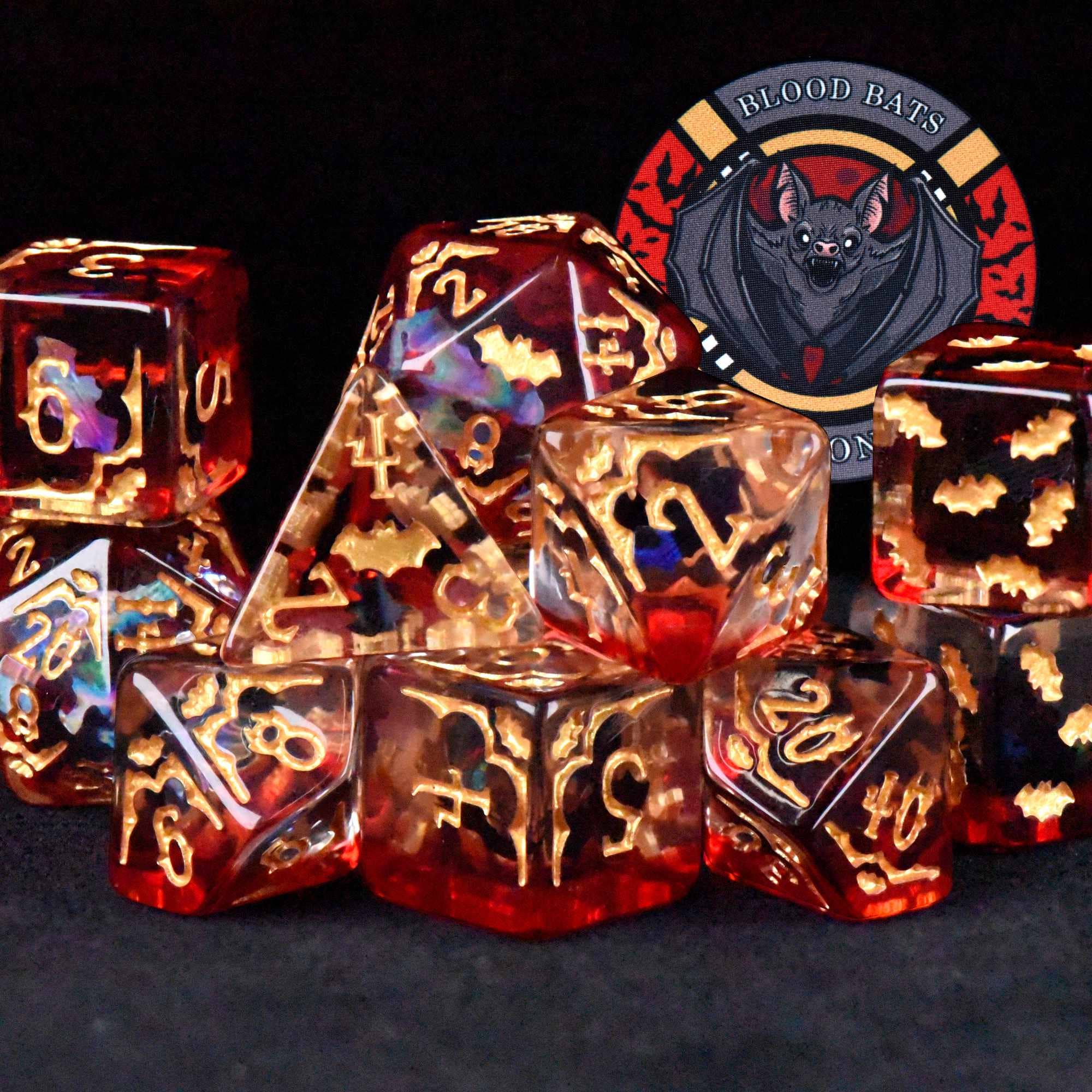 King of Crits Dice Set - Blood Bats & Beyond (11-Piece)