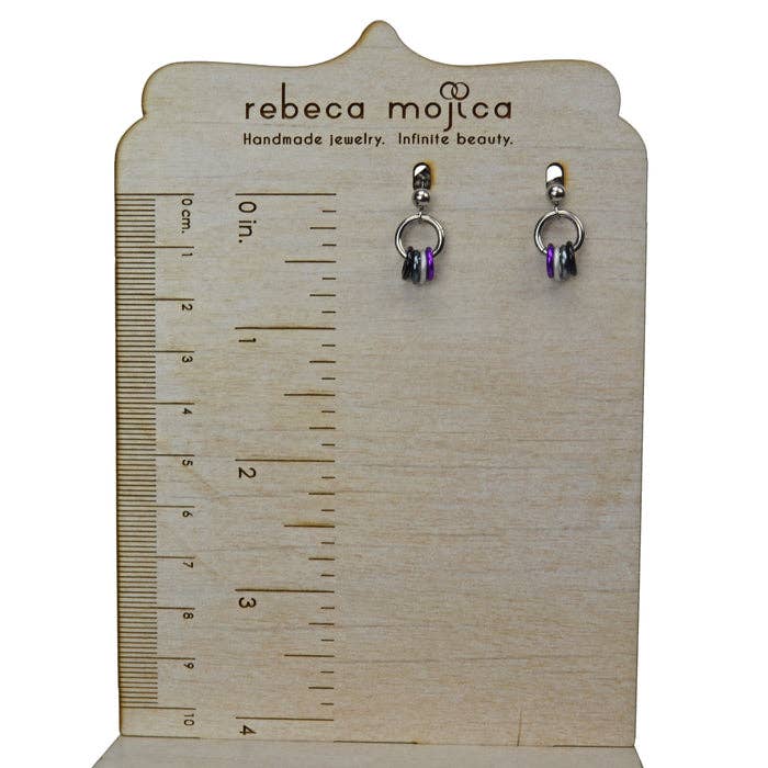 Pridemaille Tiny Hoop Earring - Asexual