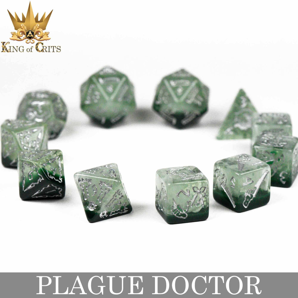 King of Crits Dice Set - Plague Doctor (11-Piece)