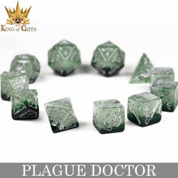 King of Crits Dice Set - Plague Doctor (11-Piece)