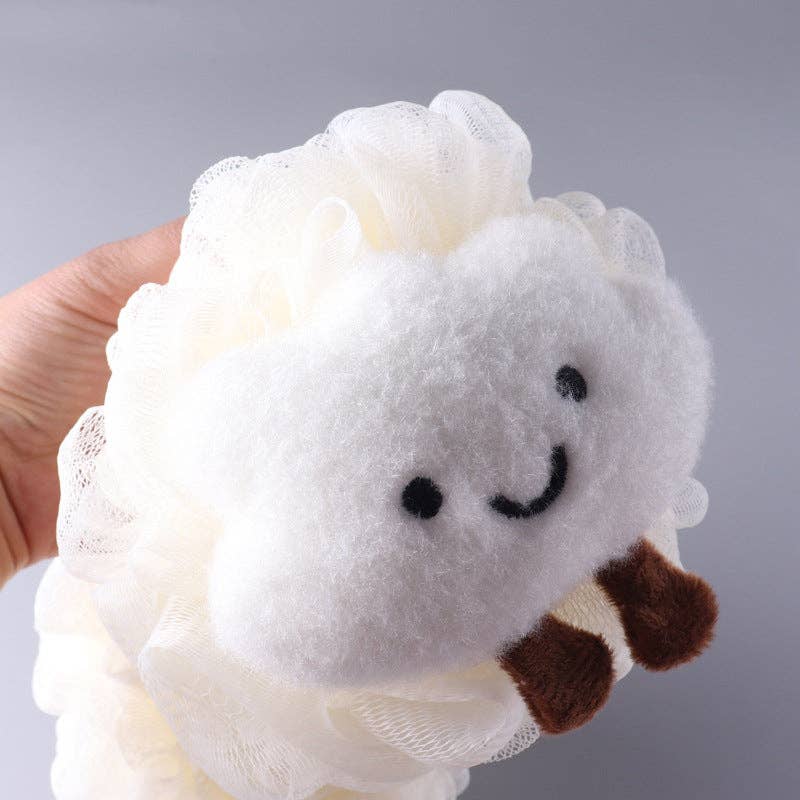 Kawaii Bath Pouf - Pink Cloud