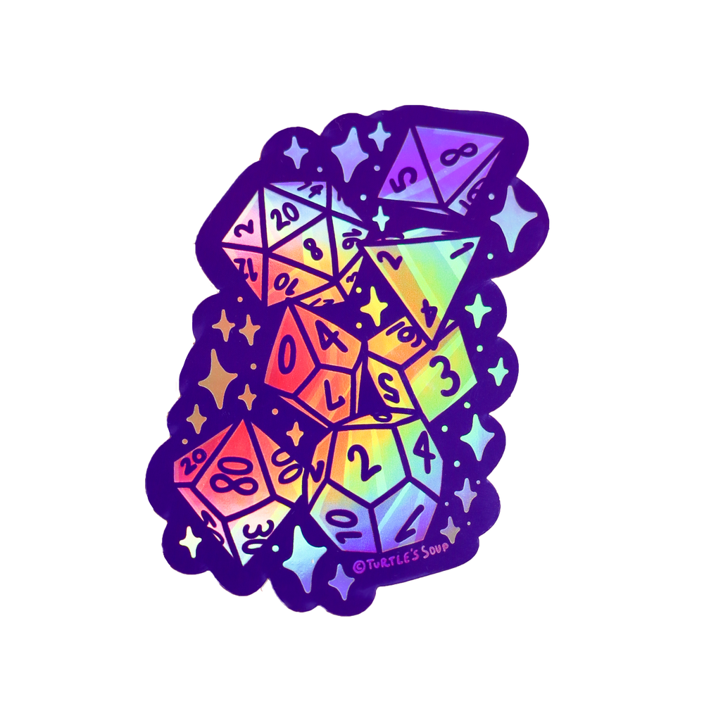 Vinyl Sticker - D20 Dice (Holographic)