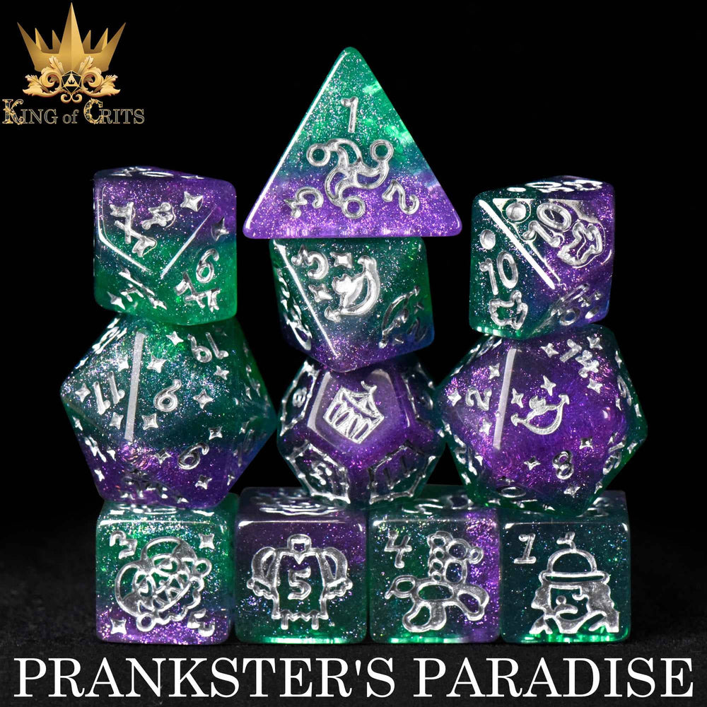 King of Crits Dice Set - Prankster's Paradise (11-Piece)