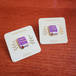 Enamel Pin - Pronoun Book  (She/Her)