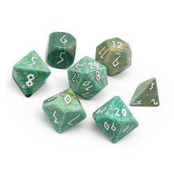 Gemstone RPG Dice Set - Russian Amazonite (7-Piece)