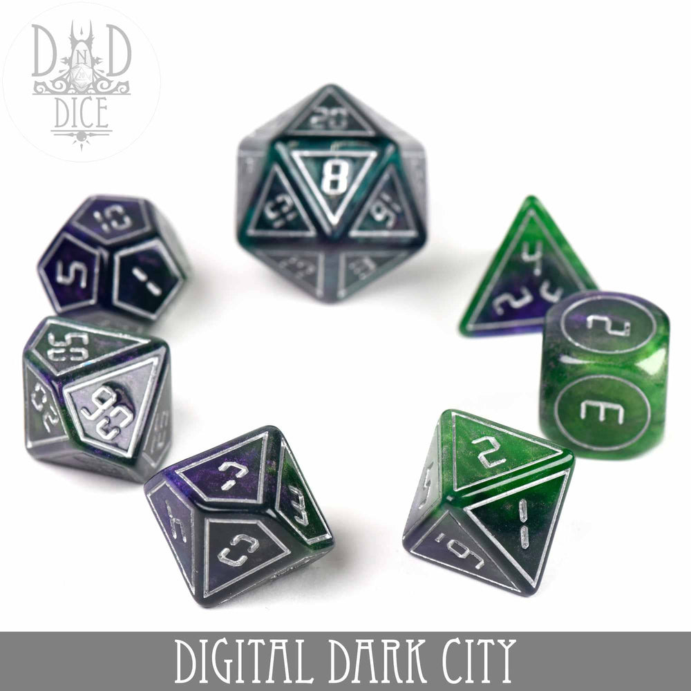 RPG Dice Set - Digital Dark City