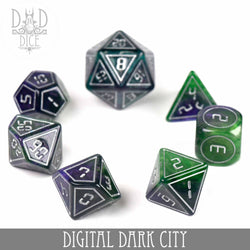 RPG Dice Set - Digital Dark City