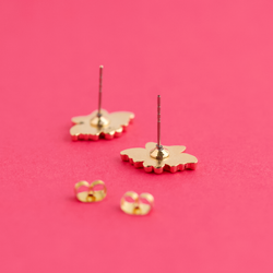 Enamel Earrings - Bitty Bat