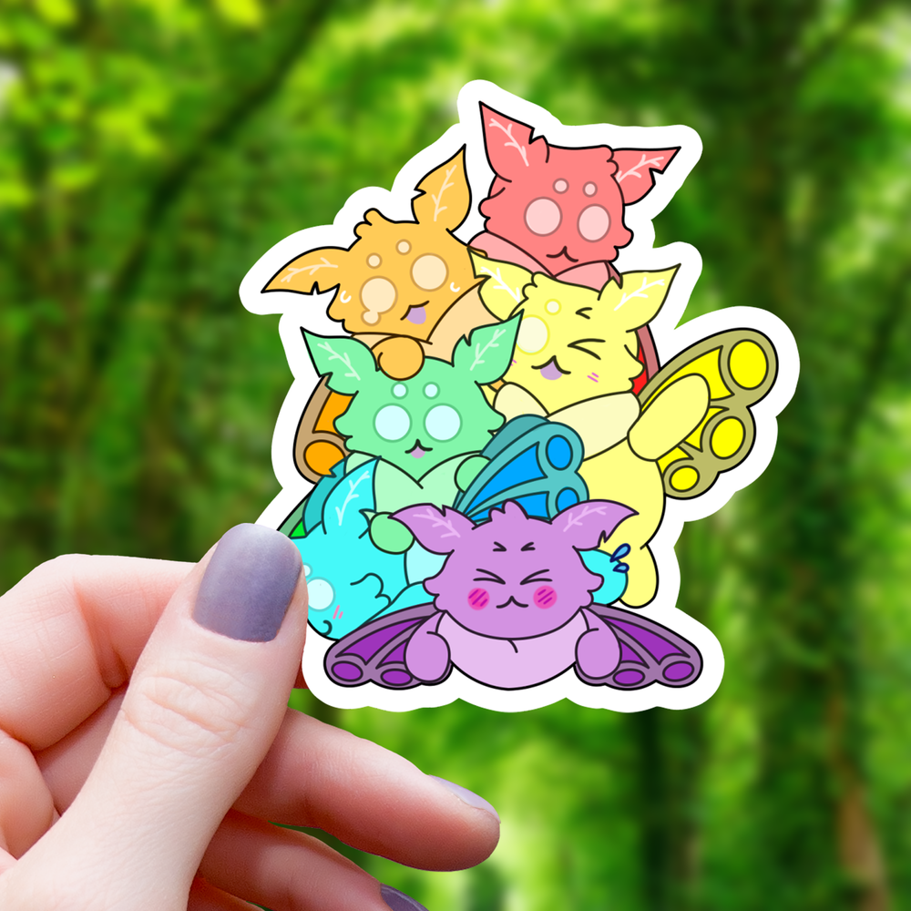 Vinyl Sticker - Pride Pile of Mothmen