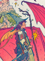 Riso Print - Dragon Witch