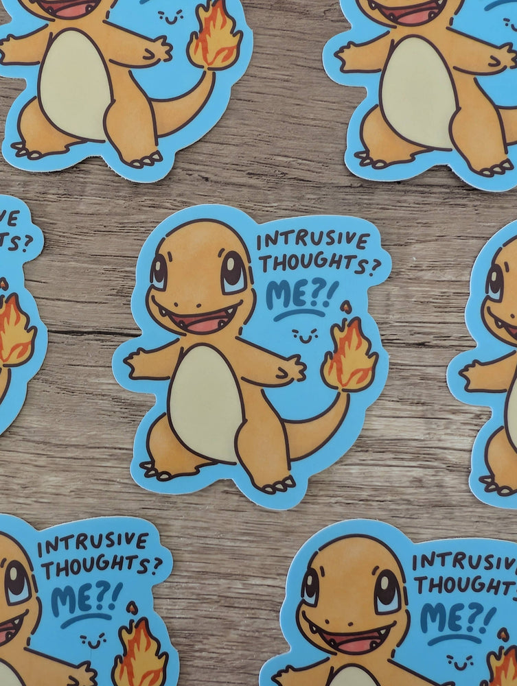 Vinyl Sticker - Charmander Intrusive Thoughts