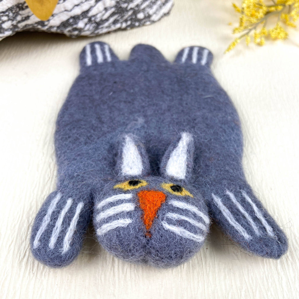 Animal Rug Coaster - Gray Cat