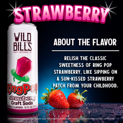 Cane Sugar Craft Soda - Strawberry Ring Pop