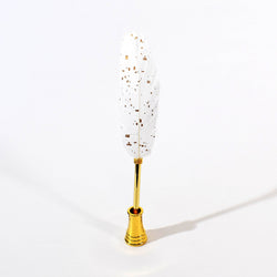 Quill Ballpoint Pen & Stand Set - Lavender Gold
