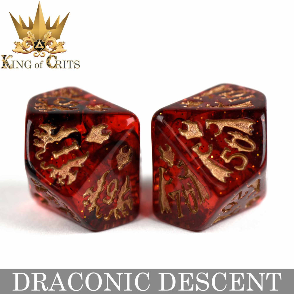 King of Crits Dice Set - Draconic Descent (11-Piece)